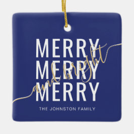 Elegante vrolijke en heldere kerstvakantie keramisch ornament