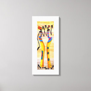 Elegante, vrolijke en vrolijke dans canvas afdruk
