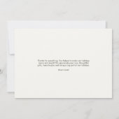 Elegante vrolijke & heldere vakantiefoto bedankkaart (Achterkant)