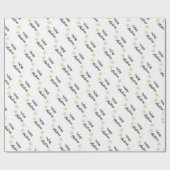 Elegante vrolijke kerst beige en wit cadeaupapier (Vlak)