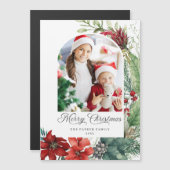 Elegante vrolijke kerst botanische boog foto (Voorkant / Achterkant)