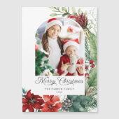 Elegante vrolijke kerst botanische boog foto (Voorkant)