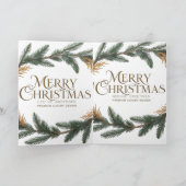 Elegante vrolijke kerst gevouwen vakantie Kaart – (Binnen)