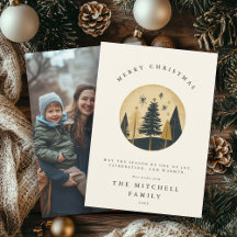 Elegante vrolijke kerst gouden dennenbos foto