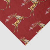 Elegante Vrolijke Kerst Gouden eland kerst feestel Tissuepapier (Detail)