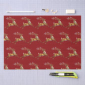 Elegante Vrolijke Kerst Gouden eland kerst feestel Tissuepapier (Craft)