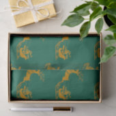 Elegante Vrolijke Kerst Gouden Kerstman Herten ker Tissuepapier (Geschenk)