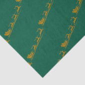 Elegante Vrolijke Kerst Gouden Kerstman Sled kerst Tissuepapier (Detail)