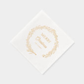 Elegante vrolijke kerst Holly Krans Folie Servetten (Rechts)