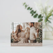 Elegante vrolijke kerst neutrale foto briefkaart (Staand voorkant)