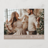 Elegante vrolijke kerst neutrale foto briefkaart (Voorkant)