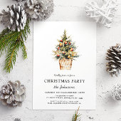 Elegante vrolijke kerst party uitnodiging