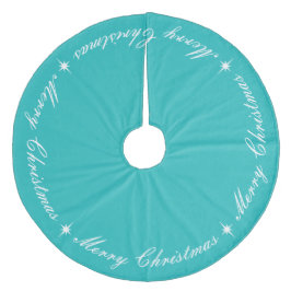 Elegante vrolijke kerst Robins Ei Turquoise Fleece Kerstboom Rok