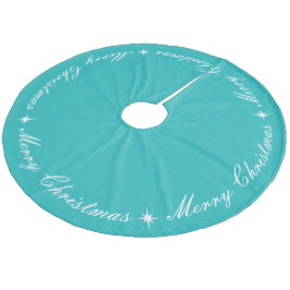 Elegante vrolijke kerst Robins Ei Turquoise Fleece Kerstboom Rok