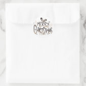 Elegante vrolijke kerst script Sticker (Tas)