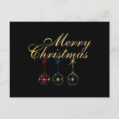 Elegante vrolijke kerst sneeuwvlok kunst briefkaart (Voorkant)