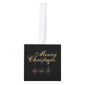 Elegante vrolijke kerst sneeuwvlok kunst decoratie (Voorkant)