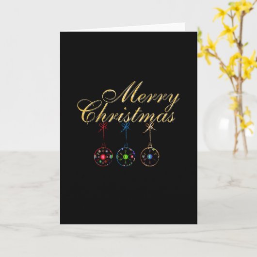 Elegante vrolijke kerst sneeuwvlok kunst kaart (Gele Bloem)