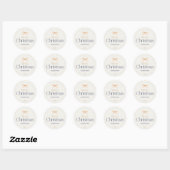 Elegante vrolijke kerst Sticker met gouden boog (Vel)