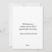 Elegante vrolijke kerstbomen niet foto feestdagenkaart (Achterkant)