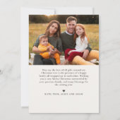 Elegante Vrolijke Kerstboom 4 Foto Familie Nieuws Feestdagenkaart (Achterkant)