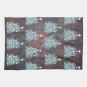 Elegante vrolijke kerstboom keukenhanddoek (Horizontaal)