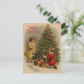 Elegante  vrolijke kerstboom met Cadeaus Briefkaart (Staand voorkant)