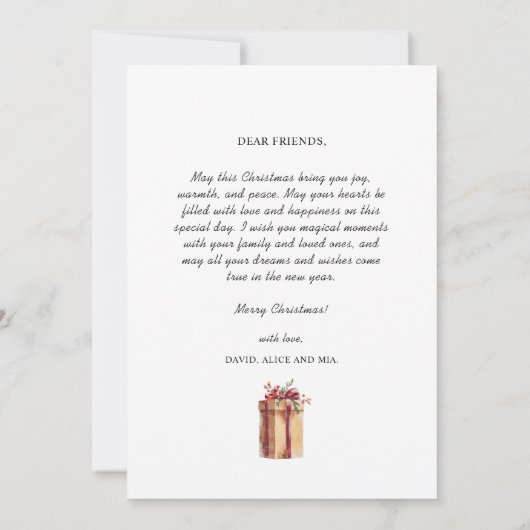 Elegante Vrolijke Kerstboom Niet Foto Feestdagenkaart (Achterkant)