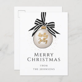 Elegante vrolijke kerstbubbelvakantie briefkaart
