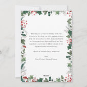 Elegante Vrolijke Kerstmis Fotokaart met Bericht Feestdagenkaart (Achterkant)