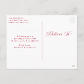 Elegante Vrolijke Kerstmis Kalligrafie Script Foto Feestdagenkaart (Achterkant)