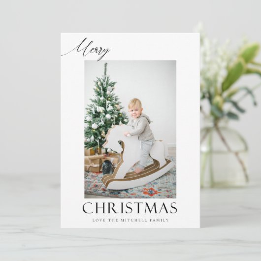 Elegante Vrolijke Kerstmisfoto (Staand voorkant)