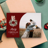 Elegante Vrolijke Kerstmisfoto Feestdagenkaart