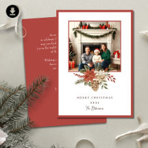 Elegante vrolijke kerstpoinsettia foto