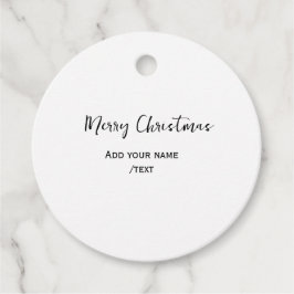 Elegante vrolijke kersttekst en moderne eenvoudige bedankjes labels