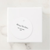 Elegante vrolijke kersttekst en moderne eenvoudige bedankjes labels (In situ)