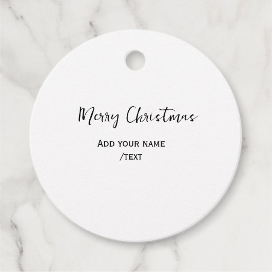 Elegante vrolijke kersttekst en moderne eenvoudige bedankjes labels (Voorkant)