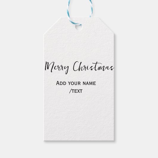 Elegante vrolijke kersttekst en moderne eenvoudige cadeaulabel (Voorkant)