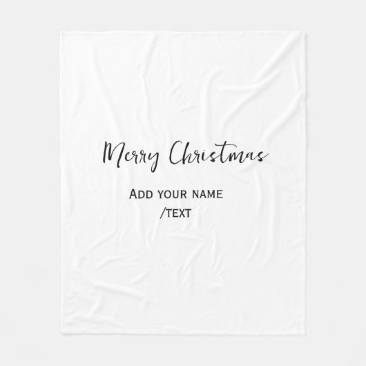 Elegante vrolijke kersttekst en moderne eenvoudige fleece deken (Voorkant)