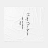 Elegante vrolijke kersttekst en moderne eenvoudige fleece deken (Voorkant (Horizontaal))
