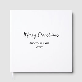 Elegante vrolijke kersttekst en moderne eenvoudige gastenboek