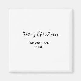 Elegante vrolijke kersttekst en moderne eenvoudige magneet