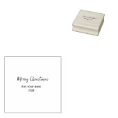 Elegante vrolijke kersttekst en moderne eenvoudige rubberstempel (Gestempeld)