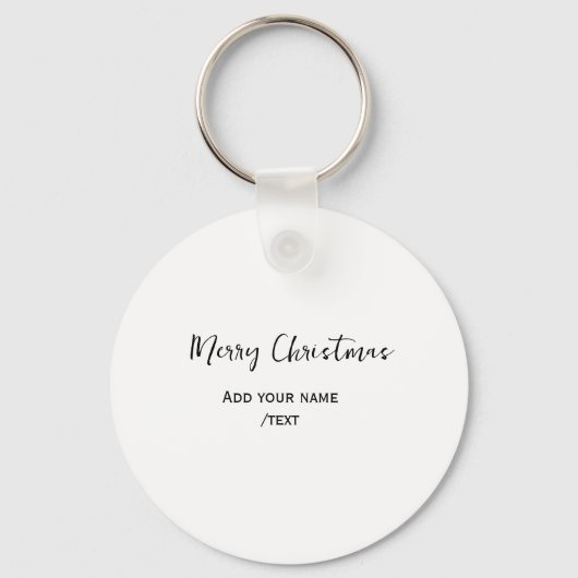 Elegante vrolijke kersttekst en moderne eenvoudige sleutelhanger (Voorkant)