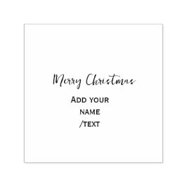 Elegante vrolijke kersttekst en moderne eenvoudige  zelfinktende stempel