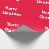 Elegante vrolijke kersttekst  rode Sjabloon Cadeaupapier (Hoek)