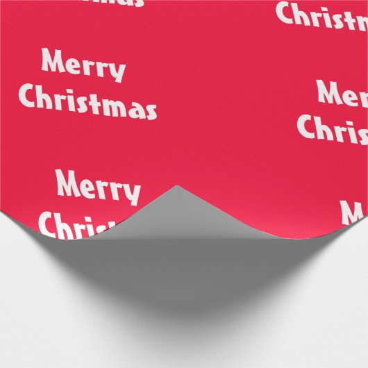 Elegante vrolijke kersttekst  rode Sjabloon Cadeaupapier (Hoek)