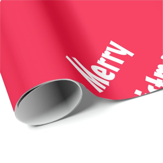 Elegante vrolijke kersttekst  rode Sjabloon Cadeaupapier (Rol Hoek)