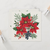 Elegante vrolijke kerstvakantie Groet Kaart (Voorkant / Achterkant in situ)