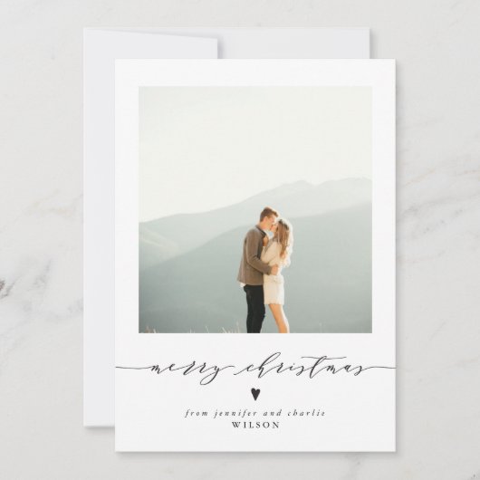 Elegante vrolijke kerstvakantie Kaart (Voorkant)